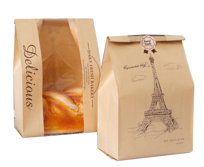 Marah Design paper bread bags with windows (pair)