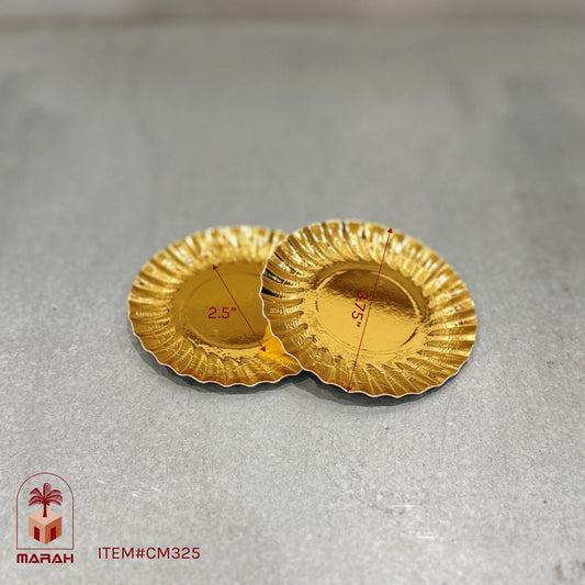 Dessert Plate - Golden, Small Scallop Rimmed