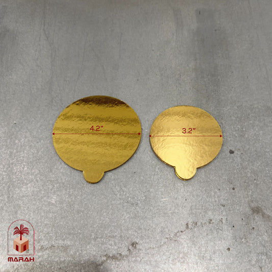 Cake Boards with Tabs - Small and Double-Sided Gold & Silver