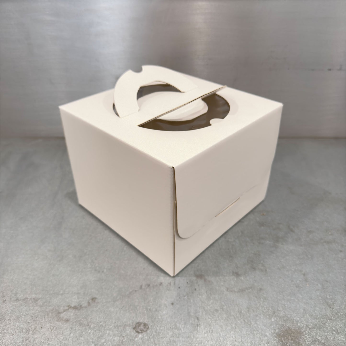 Cake Boxes - With Handles Wholesale White Marah Design 
