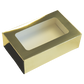 Cookie Boxes with Window- gold color close-up - Marah Design 