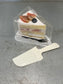 Disposable Plastic Cake Server Serrated Edges Fruit Cake Slice Container Marah Design 