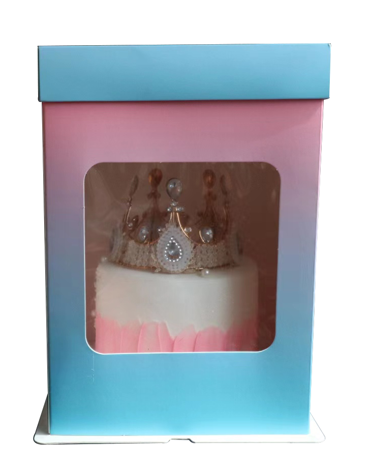 Gradient Tall Cake Box with Window Marah Design
