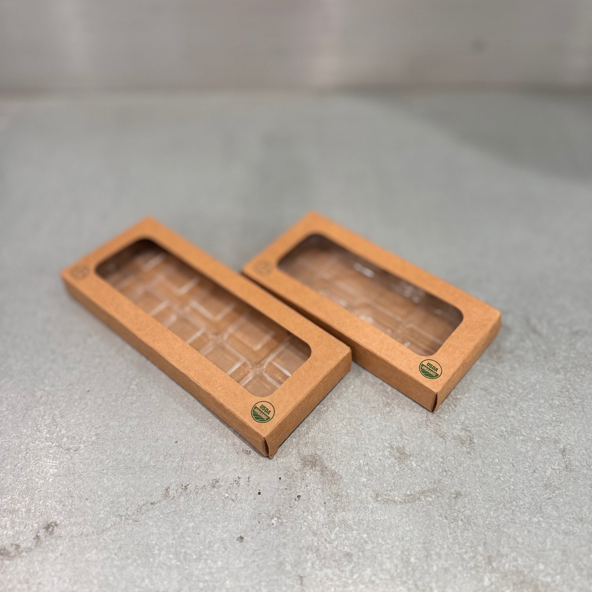 Marah Design Custom, Cardboard Chocolate Box with Plastic Tray Pair- Closeup  