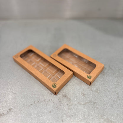 Marah Design Custom, Cardboard Chocolate Box with Plastic Tray Pair- Closeup  