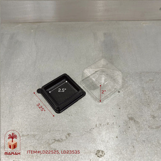 Plastic Containers with Black Tray - Small Baked Goods