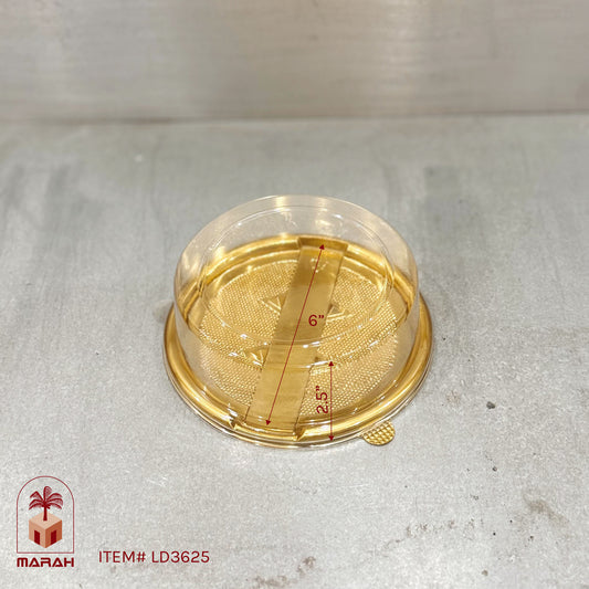 Cake Container - Round & Clear Plastic with Lid