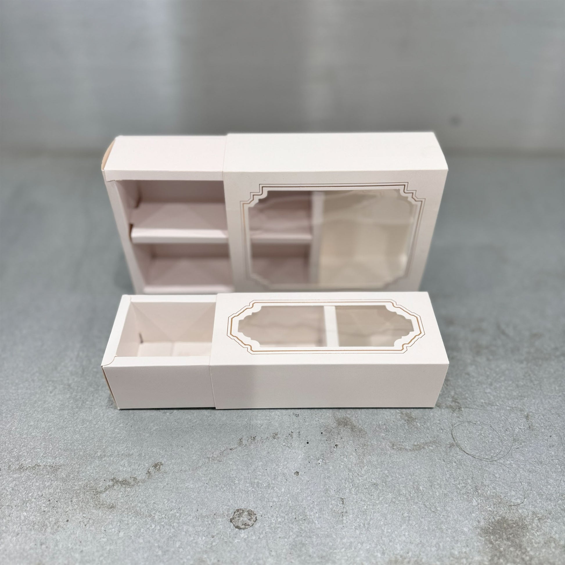 Macaron Boxes Pair Half-Open - Marah Design 