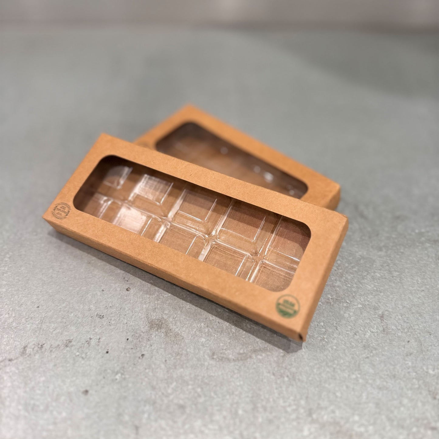 Marah Design Custom, Cardboard Chocolate Boxes - Pair - Closeup - Alternative Angles