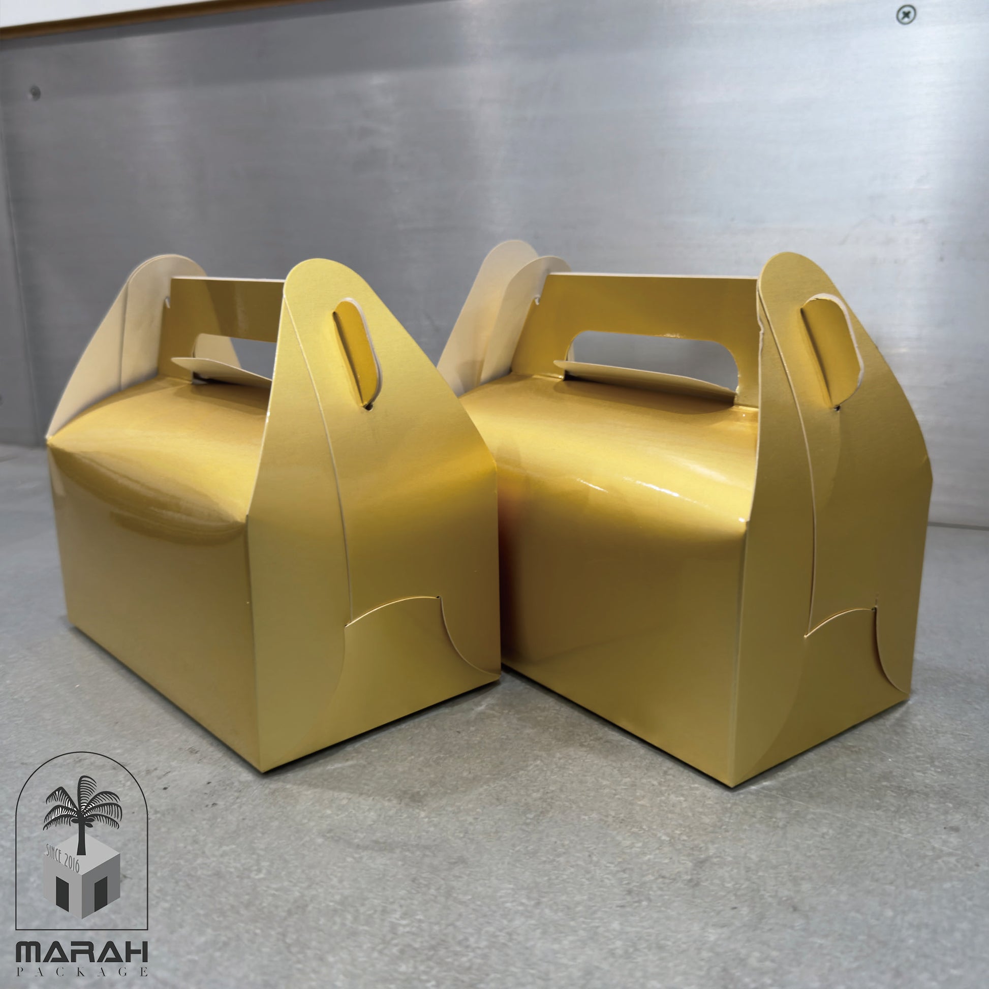 Marah Design Pastry Bakery Boxes with Handles 