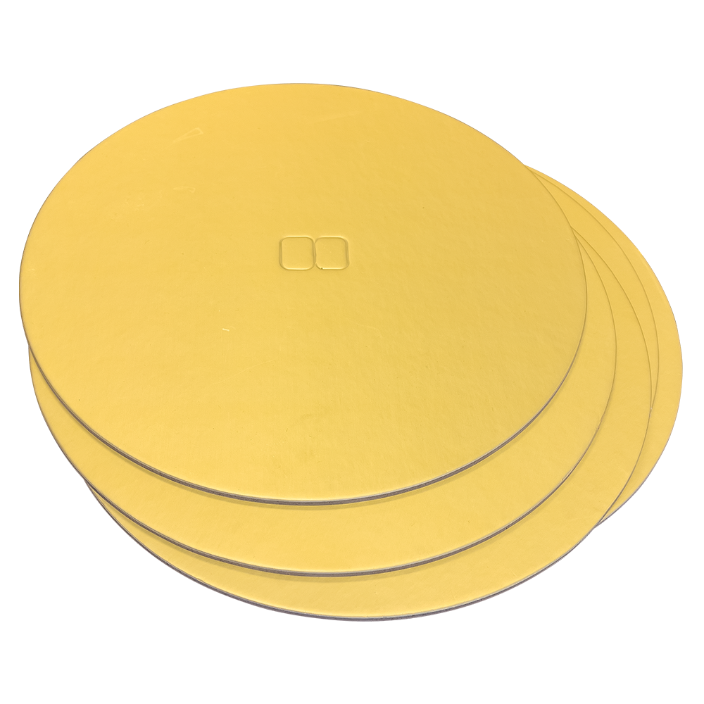 Solo Cake Board - Circle Gold flat closeup pile Marah Design 
